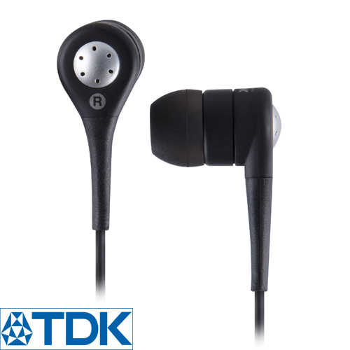 אוזניות כפתור TDK דגם EB120 - שחור/לבן