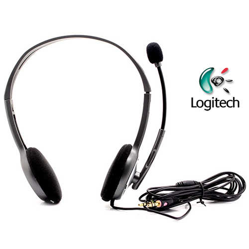 אוזניות קשת עם מיקרופון Logitech דגם h110