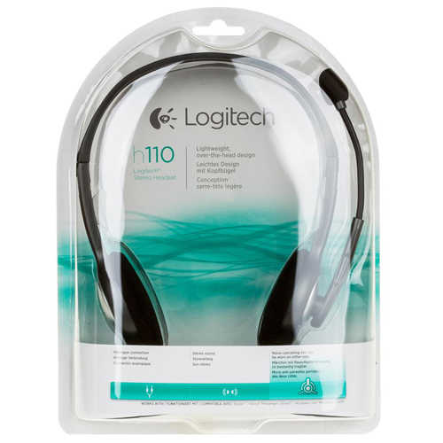 אוזניות קשת עם מיקרופון Logitech דגם h110