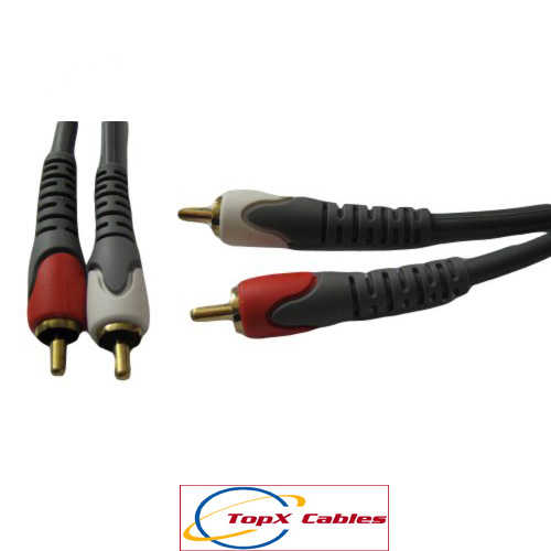 כבל אודיו 2xRCA - 2xRCA באורך 1.8 מטר Topx