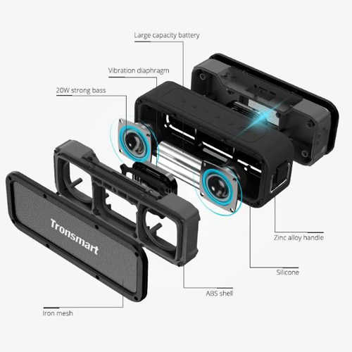 רמקול Bluetooth 4.2 מוגן מים Tronsmart 40W IPX7 דגם Element Force