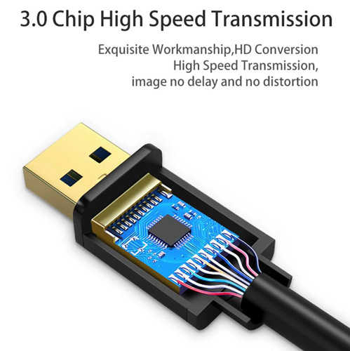 כבל USB A 3.0 זכר באורך 2 מטר
