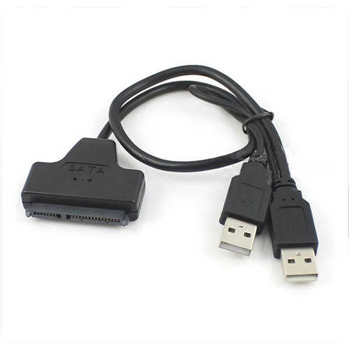 כבל מתאם SATA 15+7Pin ל- USB 2.0