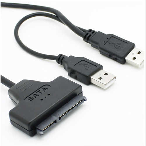 כבל מתאם SATA 15+7Pin ל- USB 2.0