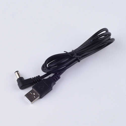 כבל DC 5.5x2.1mm - USB זוויתי באורך 1 מטר