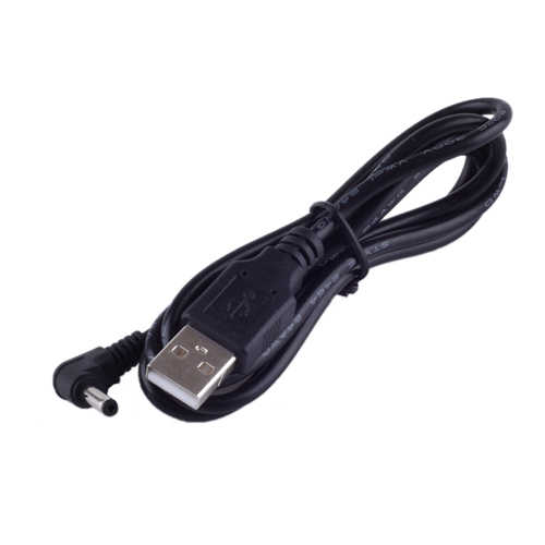 כבל DC 3.5x1.35mm - USB זוויתי באורך 1 מטר