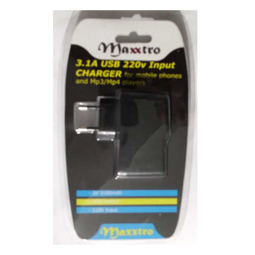 מטען קיר USB כניסה אחת Maxxtro 3.1A