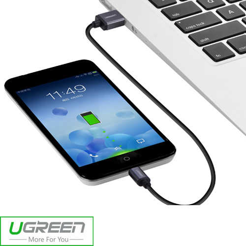 כבל טעינה וסנכרון Micro USB שחור 1 מטר Ugreen