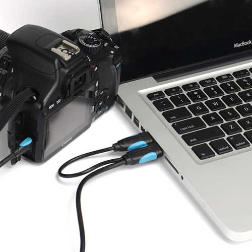 כבל הזנה מתח כפול USB A x2 - Mini USB באורך 1 מטר Vention