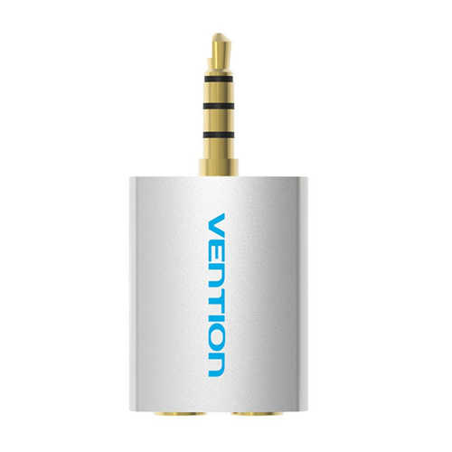 מפצל אוזניות מתכתי 1:2 Vention 3.5mm