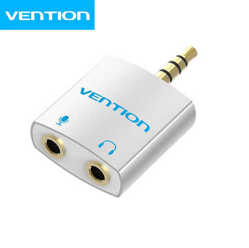 מפצל אוזניות / מיקרופון מתכתי 1:2 Vention 3.5mm
