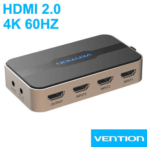 ממתג 3 יציאות Vention HDMI 2.0 דגם VAA-S20