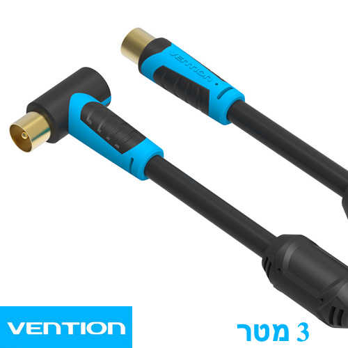כבל מקצועי מאריך לאנטנה 3 מטר Vention