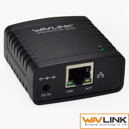 שרת מדפסות קווי WavLink USB 2.0
