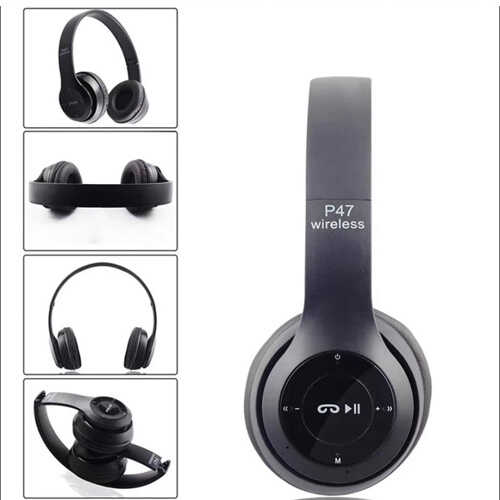 אוזניות Bluetooth 5.0 עם כניסת כרטיס זיכרון דגם P47
