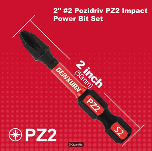 ביט מגנטי פוזידרייב למברגת אימפקט GEINXURN PZ2 50mm