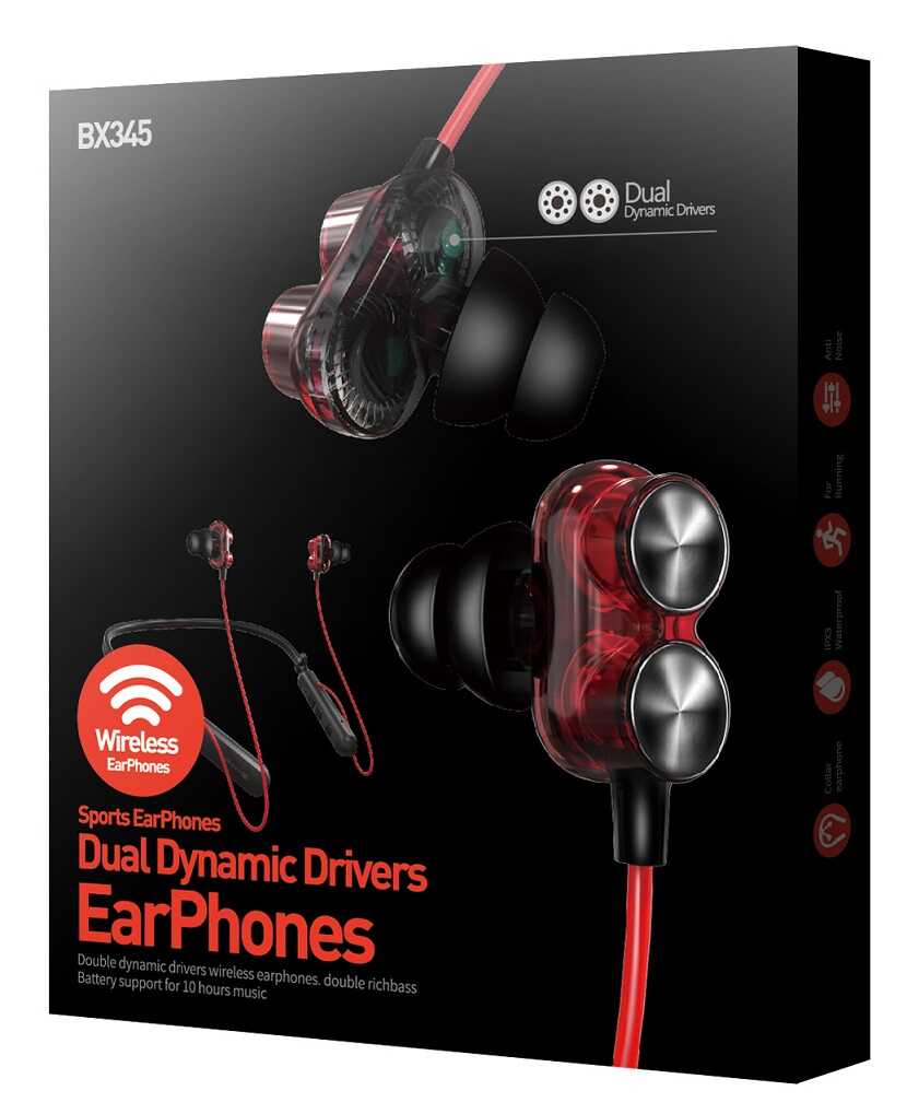 אוזניות Bluetooth 4.1 ספורט PLEXTONE דגם BX345