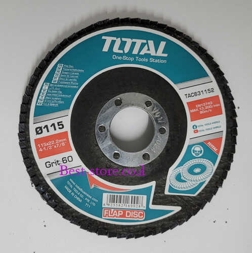 דיסק פלפ להשחזה TOATAL 60P 115mm